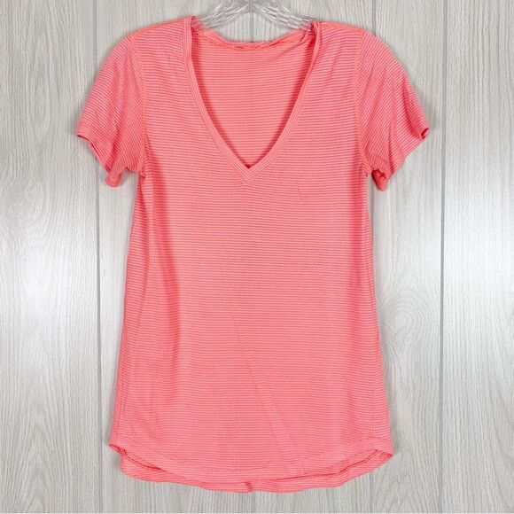 lululemon athletica Tops - Lululemon | What The Sport Tee Mesh In Grapefruit Size 6